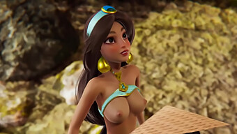 Disney Transgender Bebek, Jasmine Tarafından Sıcak 3d Videoda Creampie Ediliyor