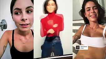 Lena Meyer Se Bucură De O Atenție Solo În Aer Liber.