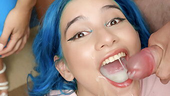 Min Galilea Takes On A Group Cumshot In Mouthful Bukkake