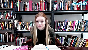 A Student'S Intimate Moment On Webcam While Studying