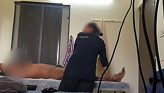 Spa Visit Turns Steamy With Hidden Camera And Massage Leading To Kissing And More