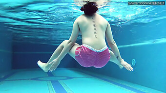 European Beauty Dee In Softcore Swimming Scene