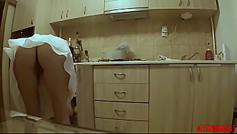 Caught Secretly Watching 18+ Teen In Kitchen On Hidden Camera