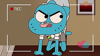 Nicole Watters' Initial Foray Into The Adult Industry Features A Captivating Animated Character From The Gumball Universe.