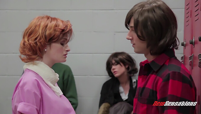 Brunette Bombshell Leads An Orgy In The Breakfast Club Parody