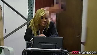 Blonde Milf Secretly Fucked In Pawnshop Office