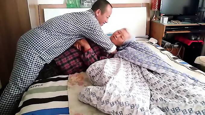 Elderly Asian Homemade Amateur Video Featuring A Mature Woman With A Youthful Partner