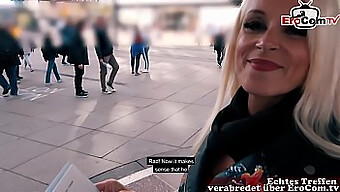 German Milf With Natural Tits Flirts With Men In Public