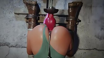 การ์ตูน Lara Croft Bondage และประสบการณ์เครื่องเพศ