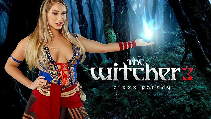 Curvy Kayley Gunner Engages In Explicit Sexual Activity With Keira Metz In A Witcher Vr Cosplay Setting.