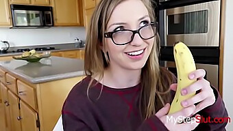 Young American Teen Rides Banana Anal Fuck