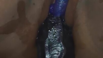 Monstrous Dildo Penetrates Petite Ebony Pussy