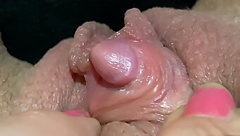 Vidéo Pov D'Un Gros Plan Sur Un Gros Clitoris Et Une Touffe Poilue