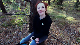 Surprise Oral Sex In A Nature Trail With A Redhead