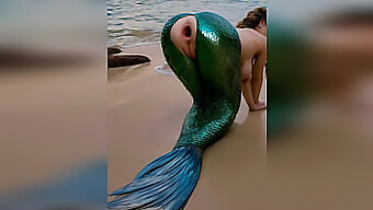 A Stranger Penetrates A Mermaid Vigorously On The Beach, Damaging Her Delicate Anus And Causing It To Gape Widely In Outdoor Hardcore Anal Encounter - Generated By Porn Ai.